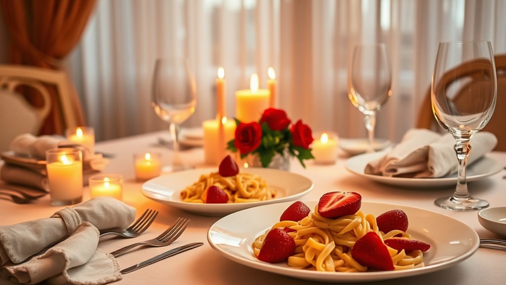 create romantic cozy atmosphere