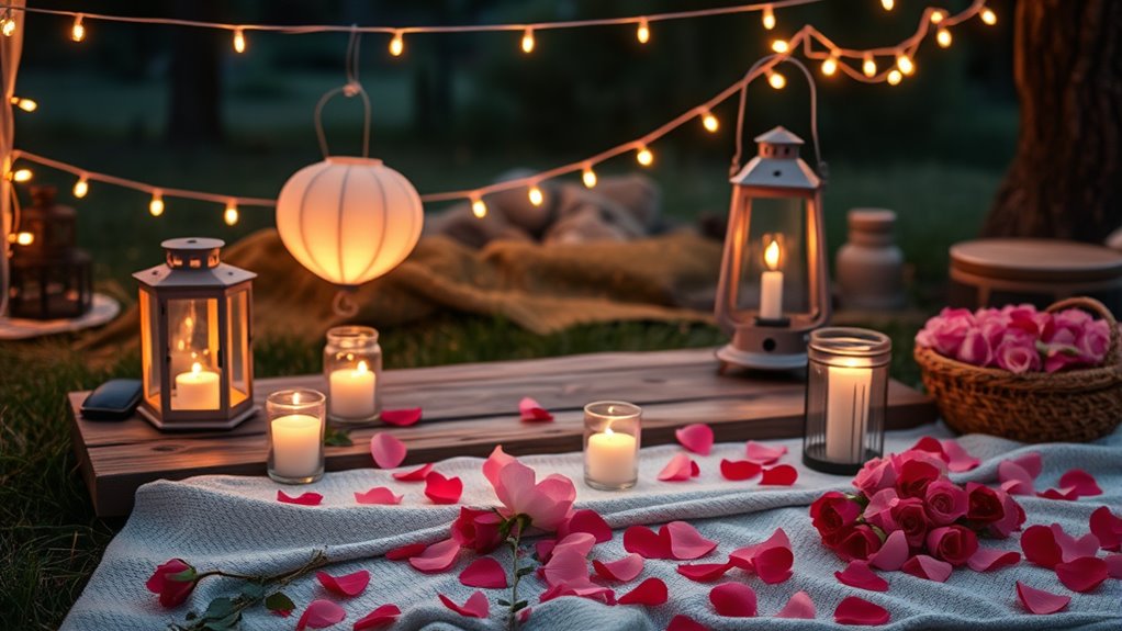 create romantic outdoor lighting