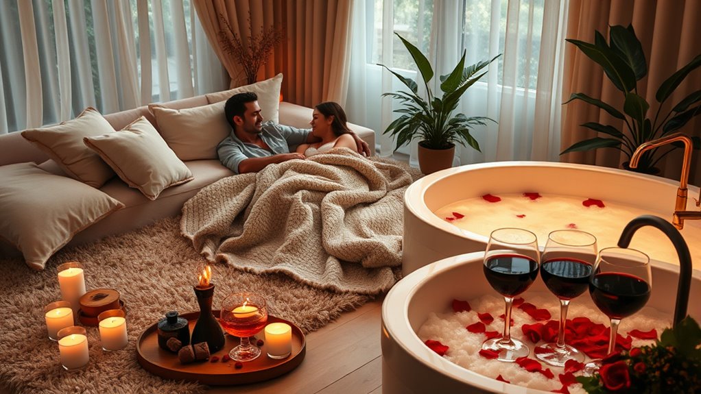 create romantic relaxing spa