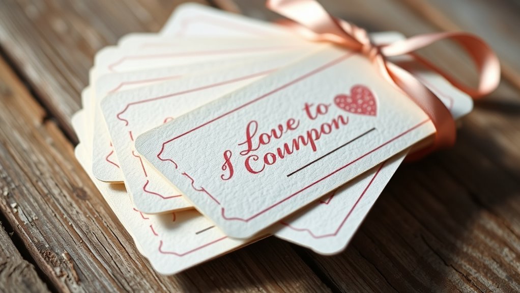 creative love coupon presentation