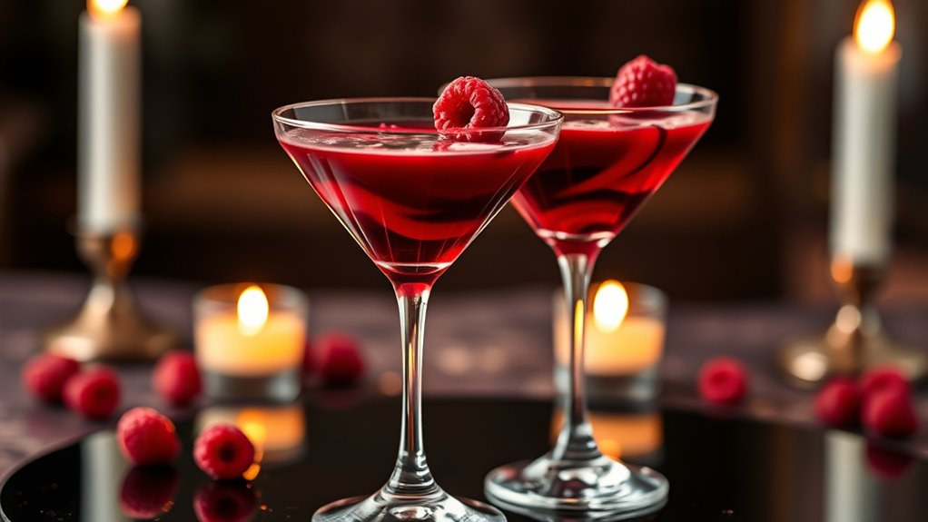 decadent chocolate raspberry martini