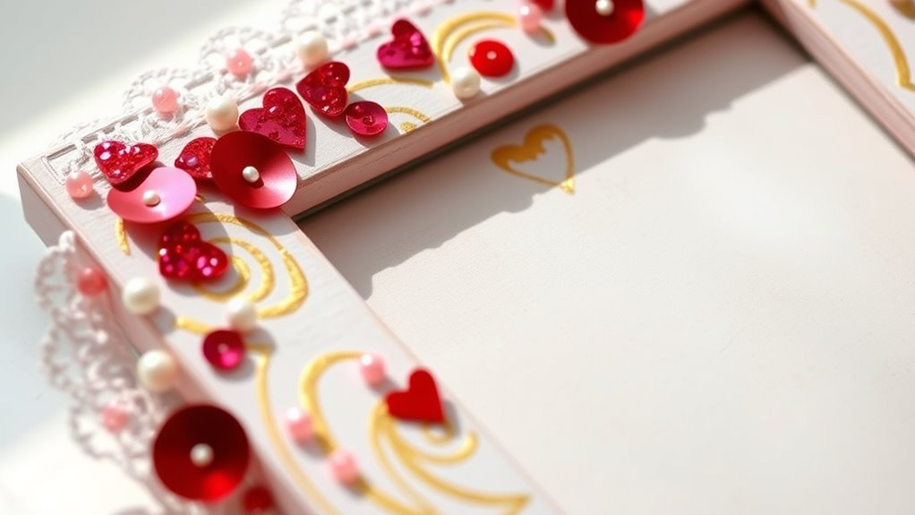 decorative embellishments personalize frame