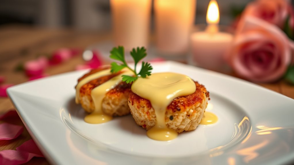 elegant crab cakes with lemon