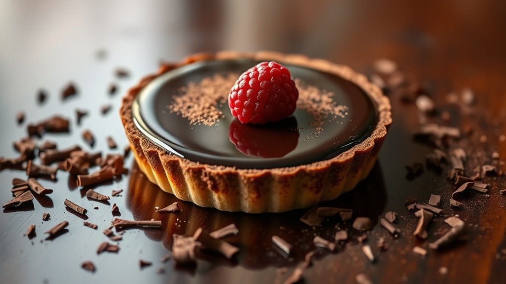 elegant detailed dessert presentation