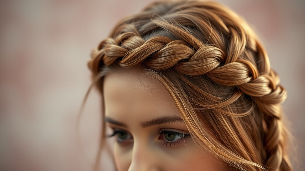 elegant romantic braided updo