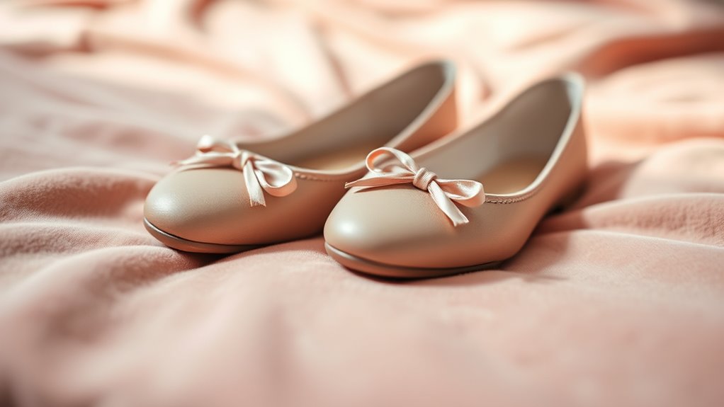 elegant satin romantic flats