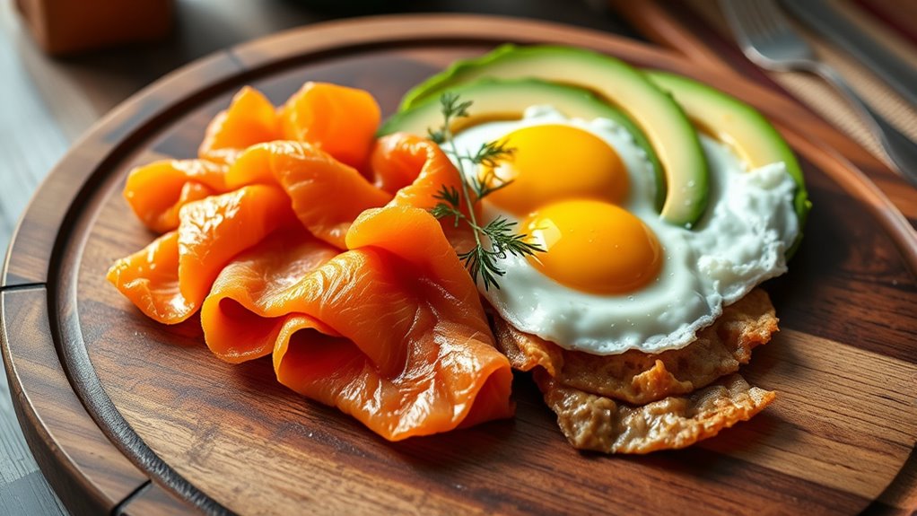elegant smoked salmon breakfast platter