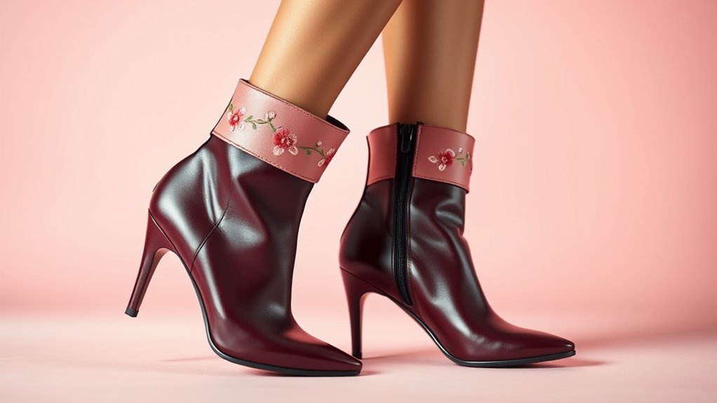 feminine elegant leather boots