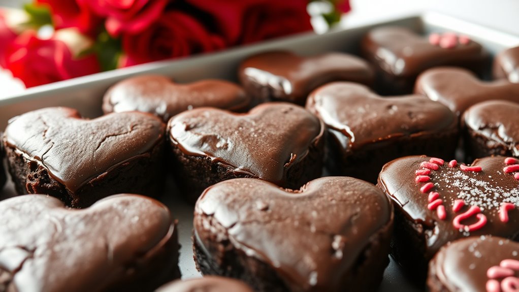 heart shaped chocolate brownie delights