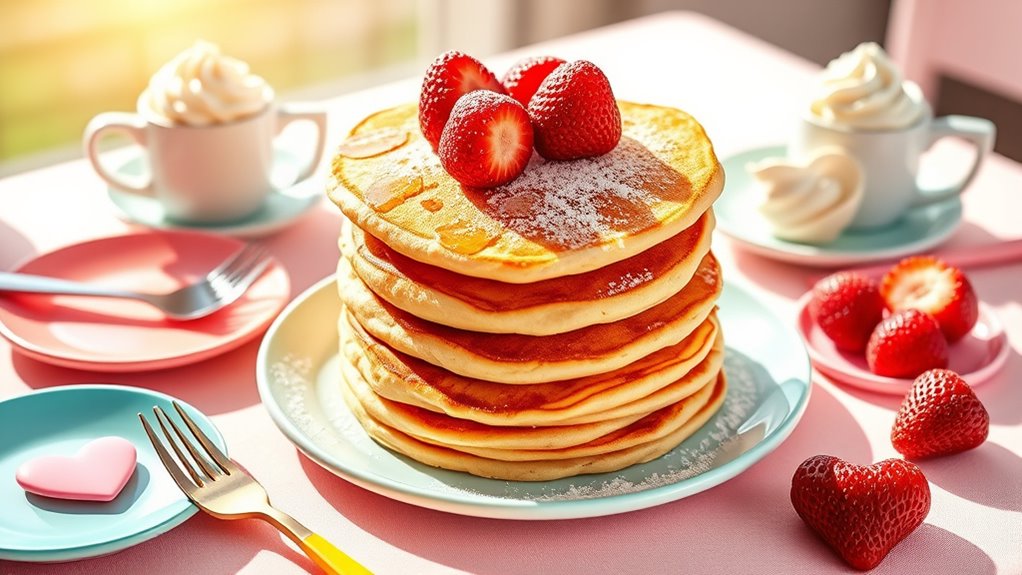 heart shaped pancake breakfast ideas