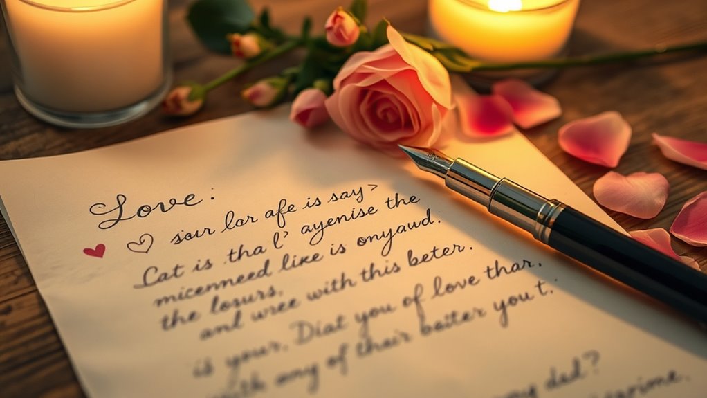 organize heartfelt meaningful letter
