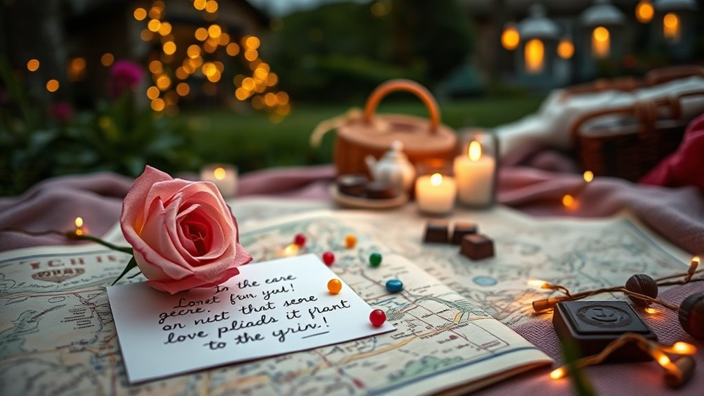 romantic adventure with clues