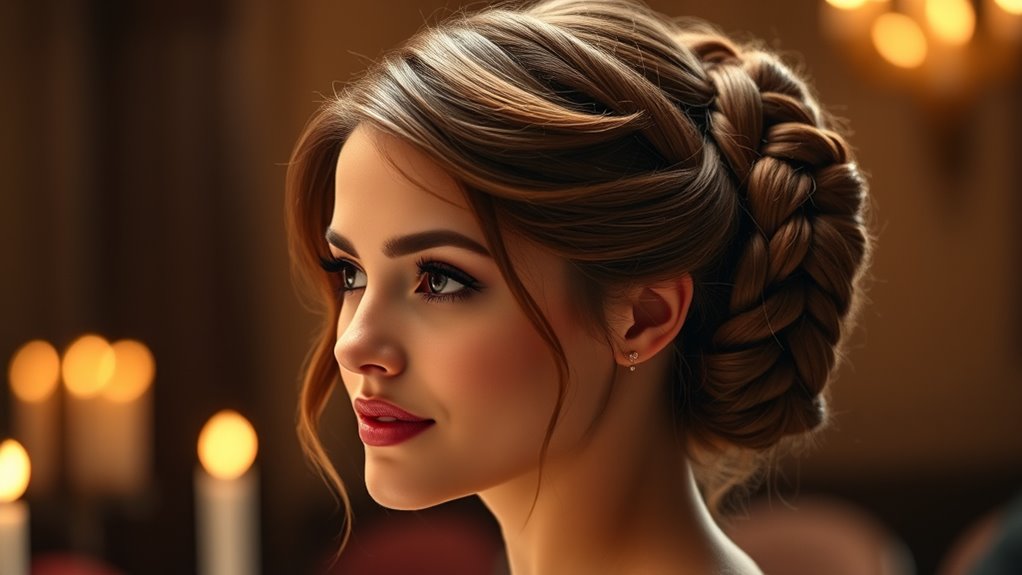 romantic elegant loose updo