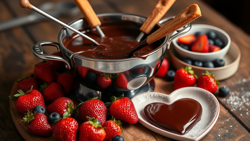 romantic gluten free chocolate fondue