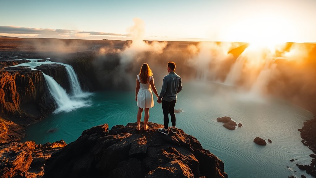 romantic icelandic natural landscapes