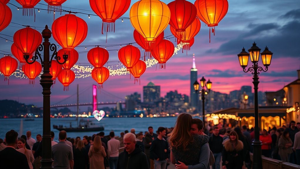 romantic light festival celebration