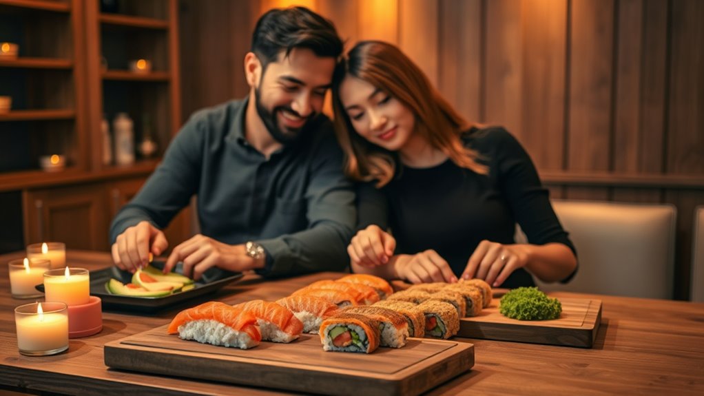 romantic sushi making experience