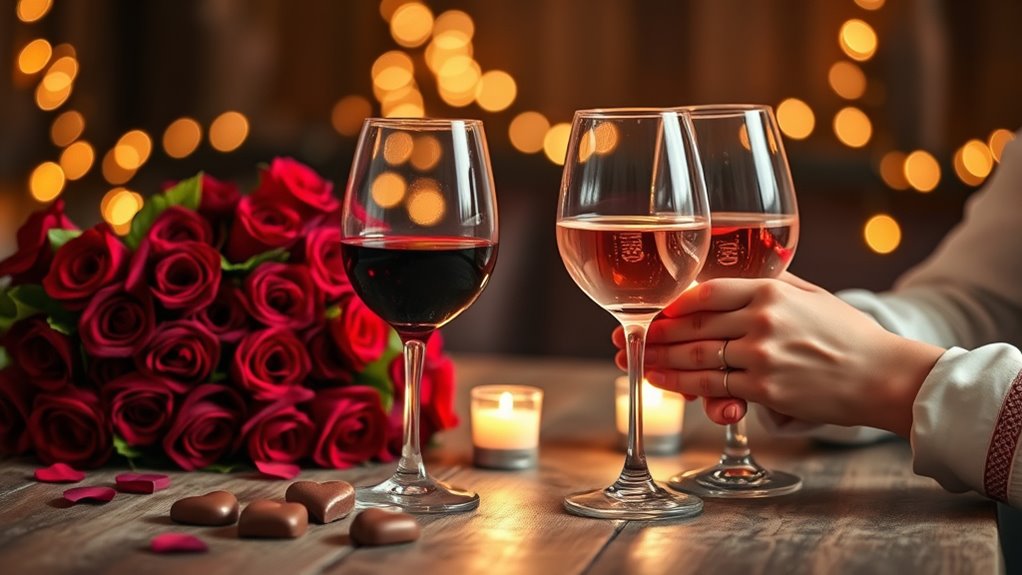 romantic wines and decor