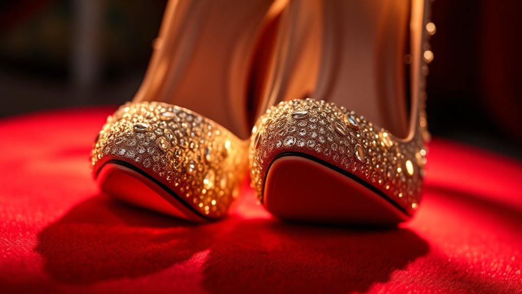 sparkling glamorous footwear choices