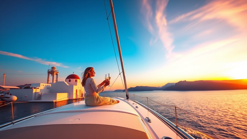 sunset champagne romantic cruise