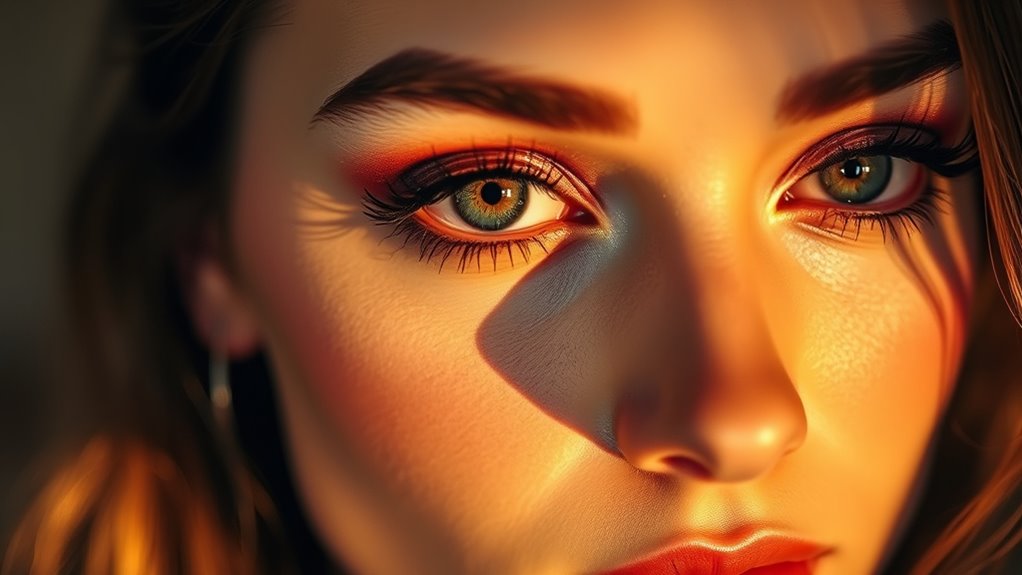 warm tones and lush lashes