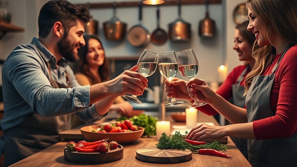 wine enhances flavorful dishes