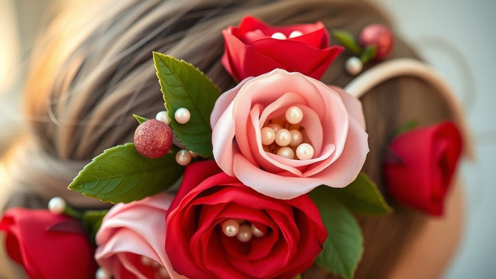 DIY Seidenblumen-Haaraccessoires