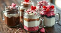hausgemachte Valentinstagsdesserts