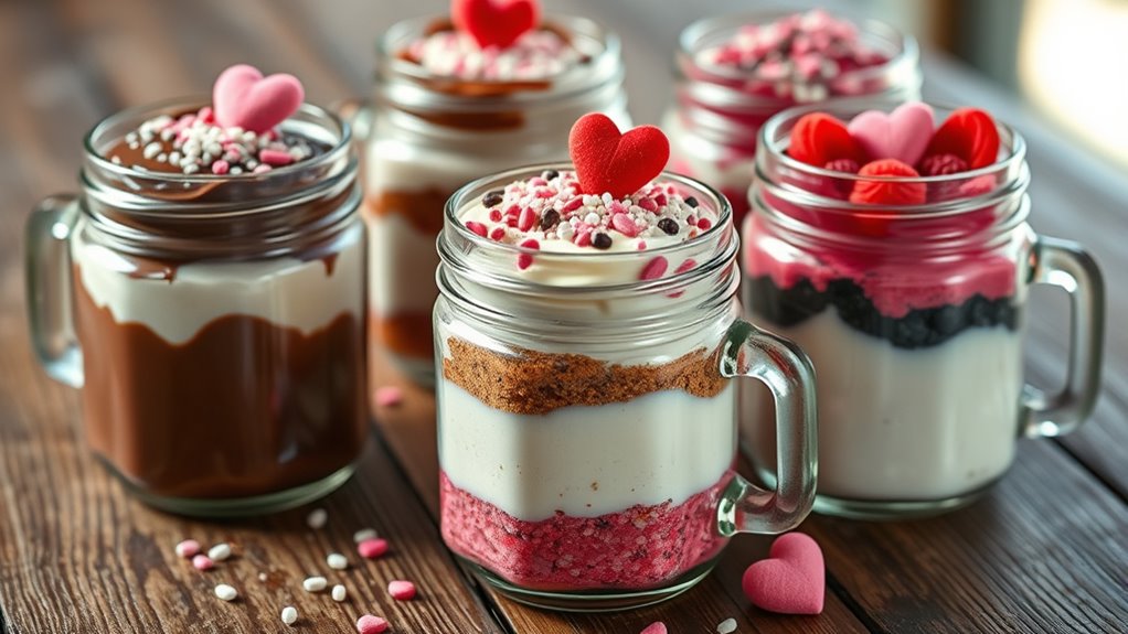 hausgemachte Valentinstagsdesserts