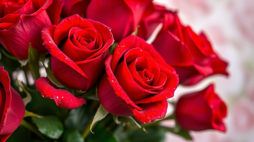 rote Rosen symbolisieren Liebe