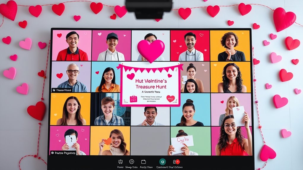 virtuelle Valentinstag-Schatzsuche
