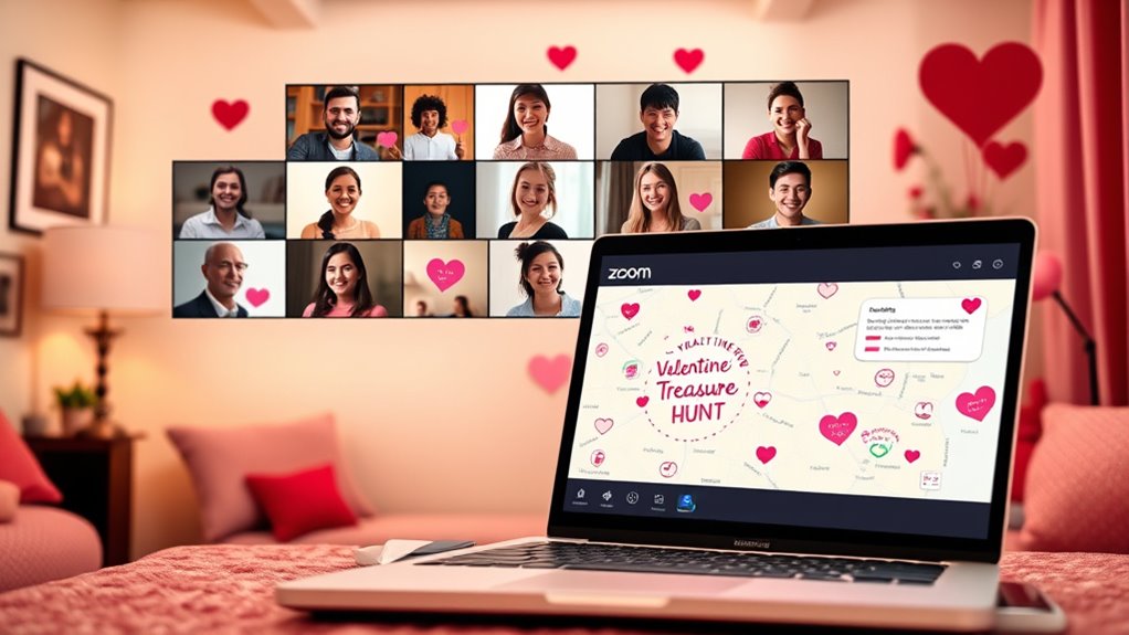 virtuelle Valentinstag-Schatzsuche