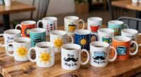 pun filled coffee mug collection