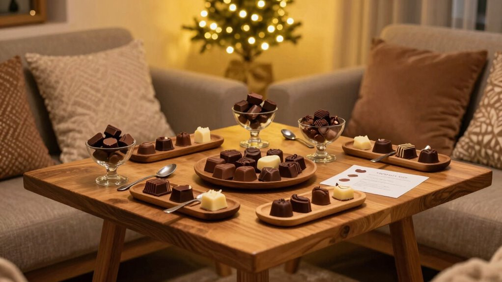 chocolate tasting with variety