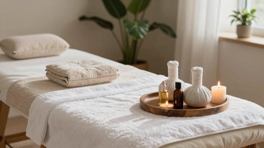 create calming massage routine