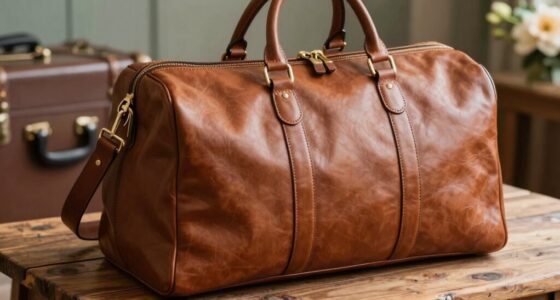 elegant leather travel bag