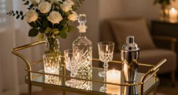 elegant romantic bar setup