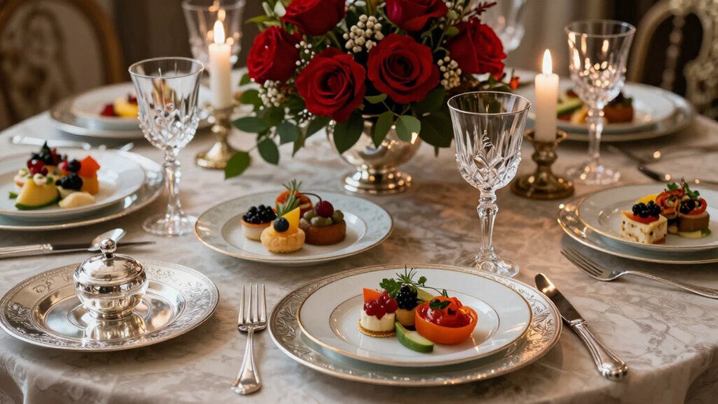 elegant serveware for romance