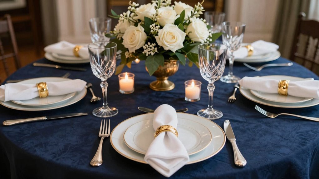 elegant thoughtful dinner setup
