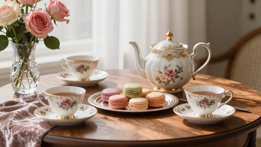 elegant traditional tea service