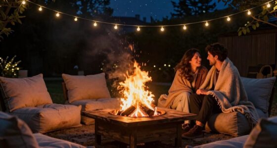 enhance backyard with fire pit