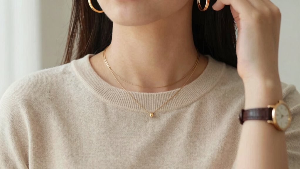layered delicate mixed metal necklaces