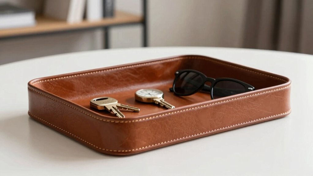 leather tray for organization