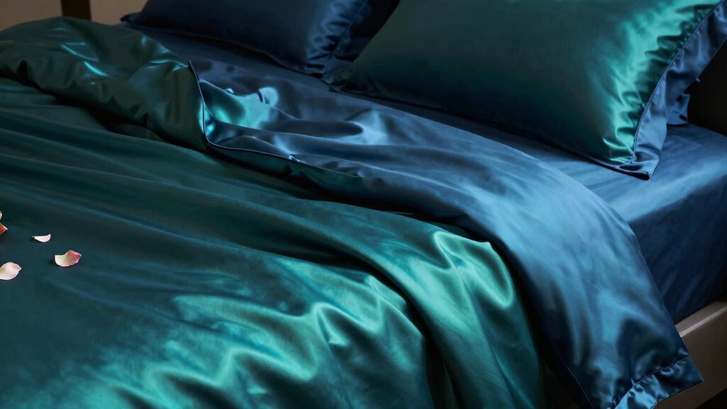 luxurious satin sheet selection
