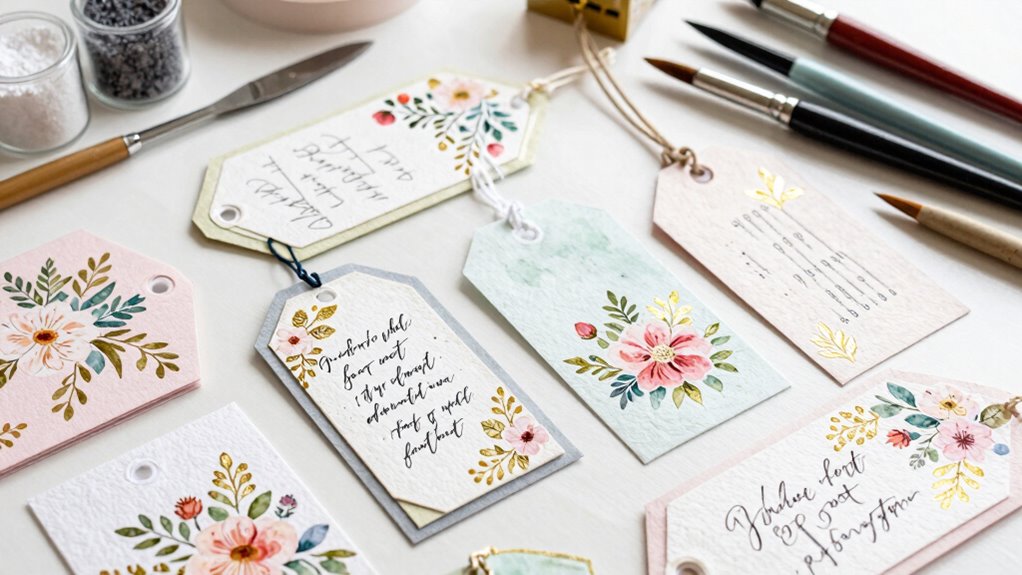 matching handmade gift tags