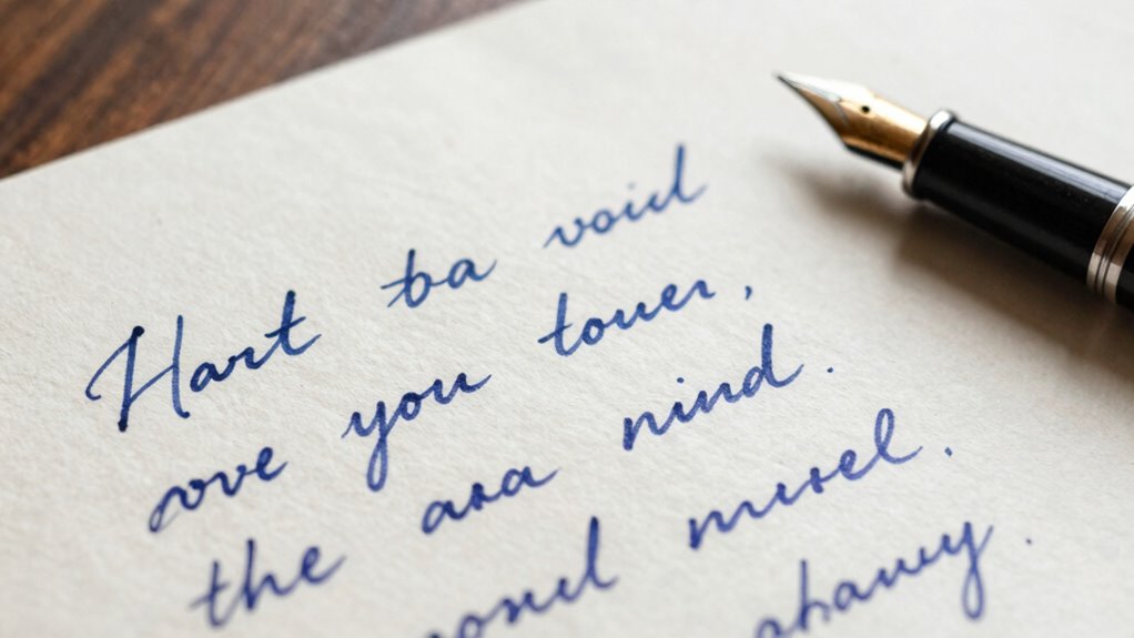 personal heartfelt handwritten communication