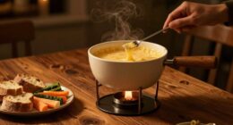 romantic cheese fondue night