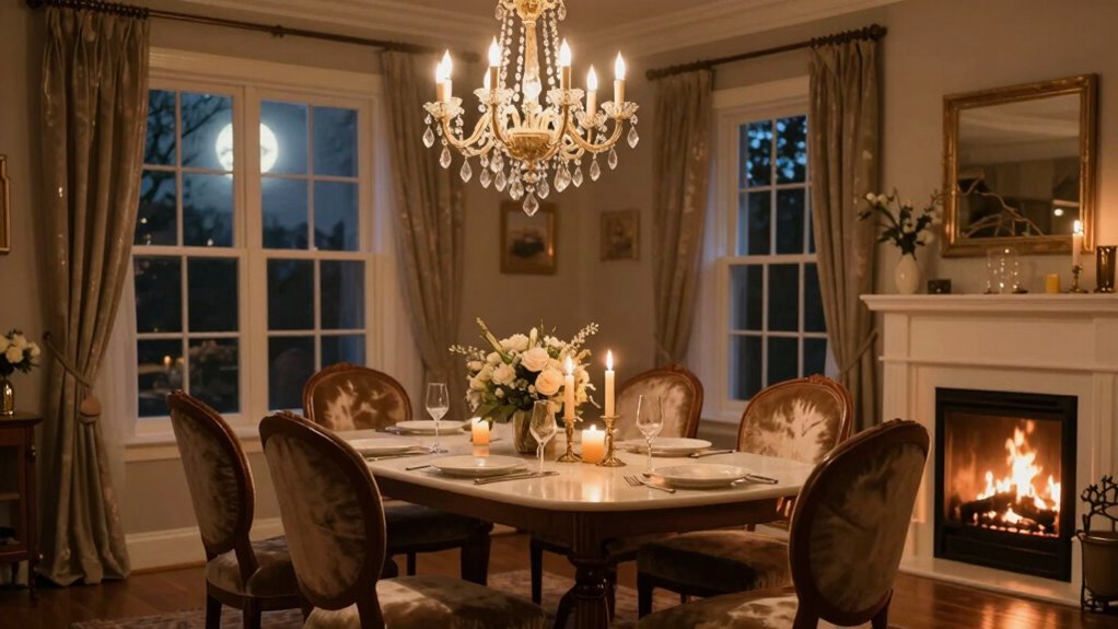 romantic lighting and decor
