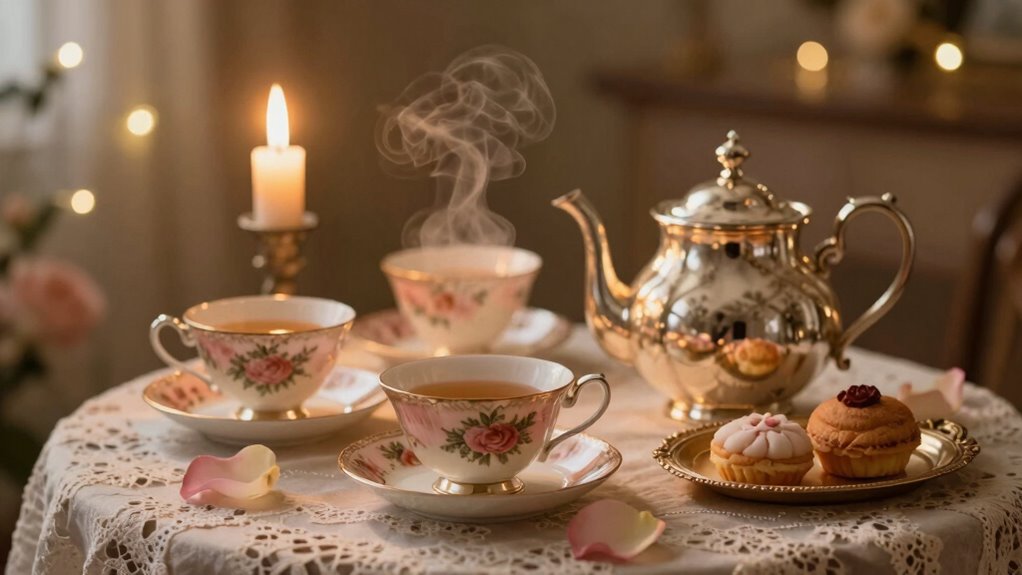 romantic tea party atmosphere