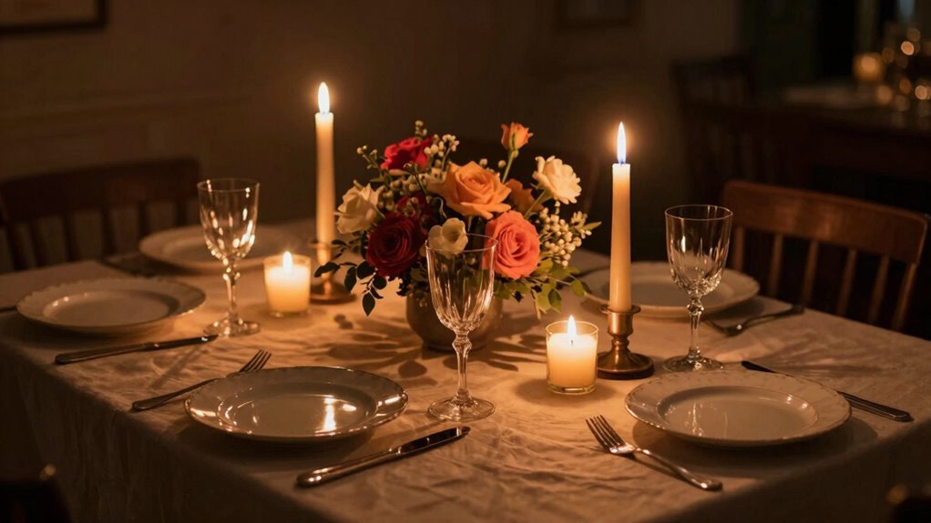 thoughtful candle placement enhances ambiance